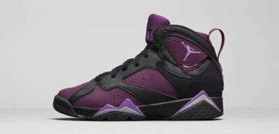 Air Jordan 7 Retro GG UK 7.5 EUR 42 Black/Mulberry/Wolf Grey/Fuchsia GlowNew  - Image 1 of 4