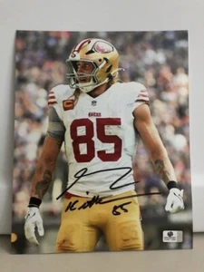 GEORGE KITTLE SIGNED AUTOGRAPHED 8"X10" PHOTO SAN FRANCISCO 49ers with COA NEW - Picture 1 of 2