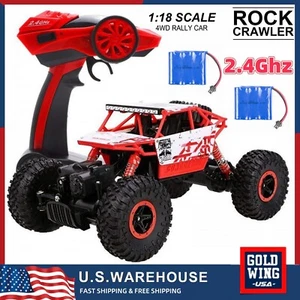4WD RC Monster Truck 4WD Off-Road Buggy 2.4G Remote Control Crawler Car Gifts US - Picture 1 of 13
