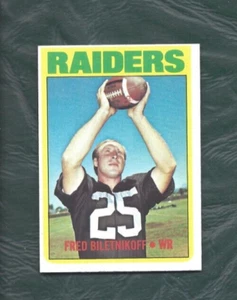 Tarjeta de fútbol americano 1972 Topps #210 Fred Biletnikoff Oakland Raiders excelente HoFer - Imagen 1 de 2