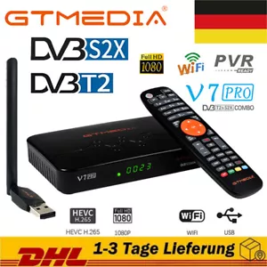 1080p H.265 Satelliten Terrestrischer Kombi Receiver DVB-S2X/S2/S/T2/T HD TV-Box - Bild 1 von 14