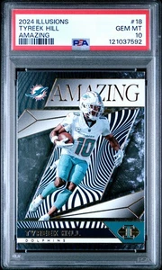 PSA 10 Tyreek Hill 2024 Panini Illusions Amazing #18 Dolphins - Picture 1 of 2