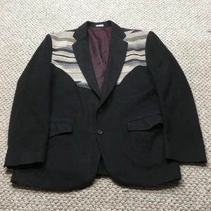 Vintage Silverado Sakko Herren Large Wolle Western Aztec Southwest Blazer USA 90s - Bild 1 von 12