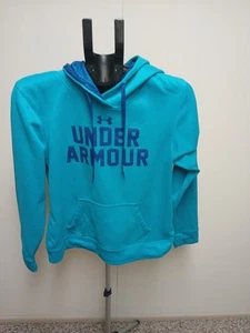 Under armour Women LARGE Fleece Athletic Hooded SWEATSHIRT Semi-fitted(#N2 - Picture 1 of 8