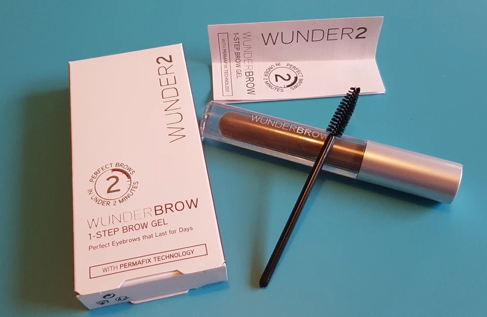 RRP £20 Brand New WUNDER2 WUNDERBROW Extra Long-Lasting Eyebrow Gel Black/Brown