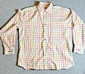 Alan Flusser Herren Hemd Mehrfarbig Gr. L Kariert Langarm Button Down Baumwolle - Bild 1 von 6
