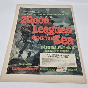 Kirk Douglas 20000 Leagues Under The Sea Vintage Disney 1954 Movie Ad Magazine - Bild 1 von 18