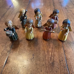 LOTE DE 7 FIGURAS DE ITALIA DE MADERA ANRI FERRANDIZ ANGELS de colección - Imagen 1 de 9