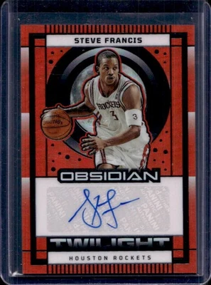 2024-25 Obsidian Steve Francis Twilight Electric Etch Orange Flood Auto #52/99 - Image 1 of 2