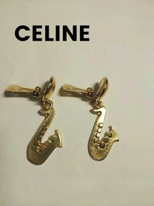 Celine Women Earring Vintage Extreme Gold Clip Limited Edition VHTF Rare Popul - Picture 1 of 5