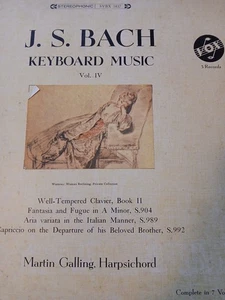 JS Bach KEYBOARD MUSIC-Martin Galling-Harpsichord-IV-SVBX-5437-3LPs+Program VOX - Picture 1 of 13