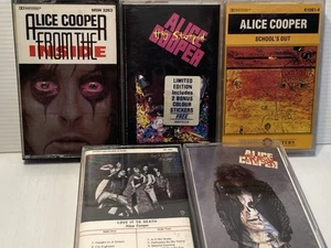 Alice Cooper X 5 From The Inside/Trash/Hey Stoopid/School/Love Cassette Tapes - Picture 1 of 24
