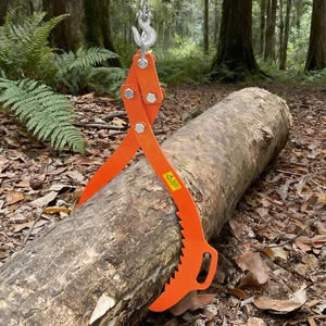 1200kg/2645lbs Claw Hook Log Lifting Tongs Heavy Duty Logging Grabber 32inch - Picture 1 of 17