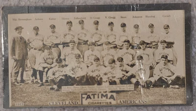 1913 T200 Fatima Team Card Cleveland Americans Joe Jackson Nap Lajoie - Image 1 of 2