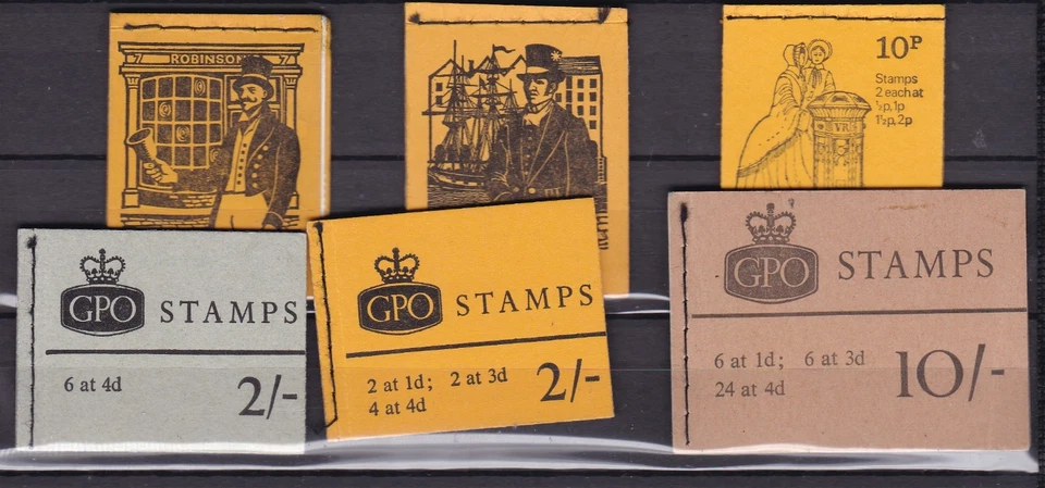 GB 6 X FOLLETO COSIDO POR DEBAJO DEL VALOR NOMINAL MNH Foto 1 de 1