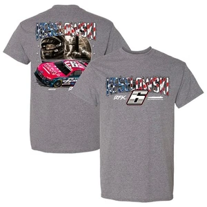 Men's Heather Gray Brad Keselowski BuildSubmarines.com Patriotic Car T-Shirt - Picture 1 of 3