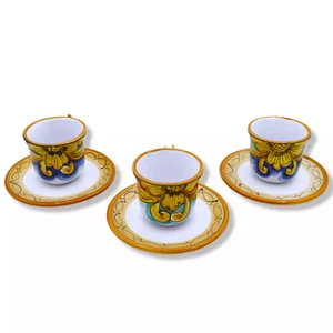 Kaffeetasse aus edler sizilianischer Keramik, Dekor wählbar - H 5 cm c - Bild 1 von 15