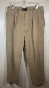 Polo Ralph Lauren Herren Chino Hose Gr. 35/32 Khaki Baumwolle Flatfront - Bild 1 von 5
