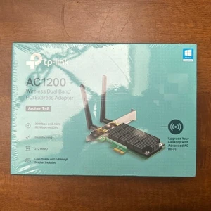 TP-Link AC1200 Dual Band Wireless PCI Express Adapter Archer T4E Sealed Box - Afbeelding 1 van 2