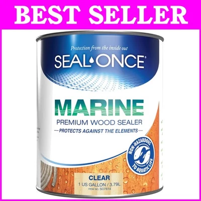 Sellador y manchas de madera impermeable grado marino de 1 galón - protege contra la humedad Foto 1 de 4