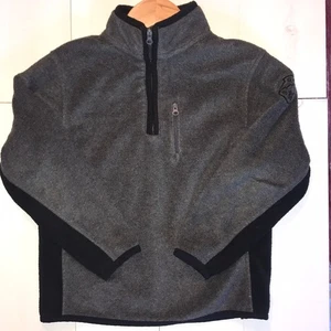 Gap Grey Pullover Zip Up Fleece Sweatshirt Boys Size 6-7 - Picture 1 of 3