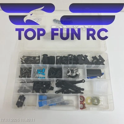 ASSORTED RC PARTS KYOSHO & OTHERS SERVO PARTS/GEARS/AXLE PARTS W/ CARRYING CASE - Image 1 of 2
