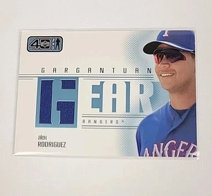 2002 Upper Deck Alex Rodriguez 40 Man Gargantuan Gear Game Used Jersey, Rangers - Bild 1 von 5
