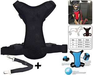 Pet Dog Car Seat Belt Safety Puppy Breathable Air Double Mesh Lead - Black Small