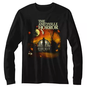 Camiseta de manga larga para hombre The Amityville Horror Movie Lit Up House - Imagen 1 de 3