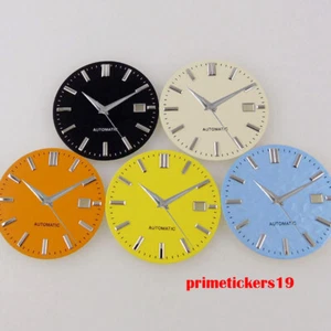 33,5 mm Zifferblatt Datumsfenster silberne Zeiger eingestellt passend für NH35 NH35A Automatikwerk - Bild 1 von 33