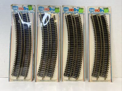 Set of 4 Vintage Life Like Trains Hot Track 18" Curved Track 4 Pieces New S1 - Image 1 of 4