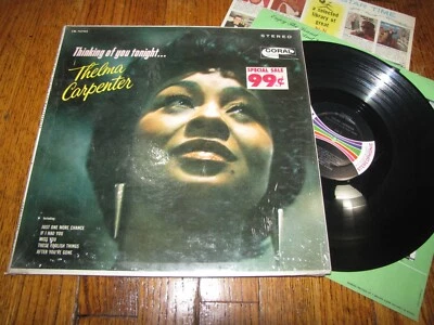 THELMA CARPENTER - THINKING OF YOU TONIGHT.... - CORAL RECORDS CRL 757433 LP  - Image 1 of 2
