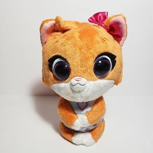 Disney Junior T.O.T.S. Plush Mia Orange Kitten Large Pink Glitter Eyes 10”  - Picture 1 of 9
