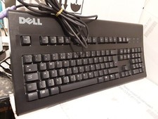 VINTAGE Dell AT102W Mechanical UK Ps/2 PC Keyboard Ps2 Alps, BLACK