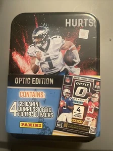 2023 Donruss Optic NFL Football JALEN HURTS Collector Tin New Sealed Eagles QB1 - Picture 1 of 3