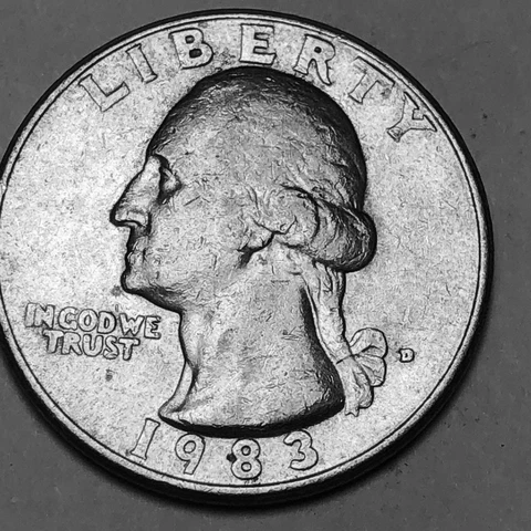 1983 D Washington quarter folder filler circulated Cover