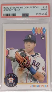 2022 Topps Brooklyn Collection #11 Jeremy Pena Astros RC Rookie PSA 9 - Picture 1 of 2