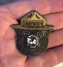 US Forest Service Smokey The Bear Metal Medal Emblem Medallion Pin Pinback