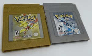 Pokemon Gold + Silber Versionen Nintendo Gameboy Color Original Neue Batterie! - Bild 1 von 6