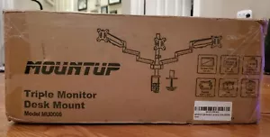 MOUNTUP Triple Monitor Desk Mount Model MU0006 Up To 27" Screens - Picture 1 of 3