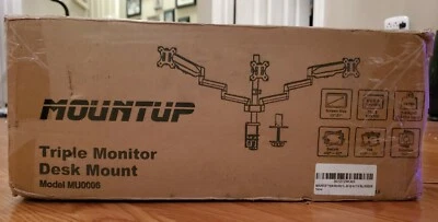 MOUNTUP Triple Monitor Desk Mount Model MU0006 Up To 27" Screens - Image 1 of 3