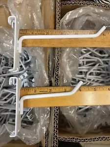 4” & 6” je 25 weiße Gitterwandhaken für jedes Einzelhandelsdisplay, Sortiment von 50 - Bild 1 von 8
