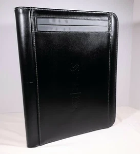 SAS Leed's Writing Pad 10" x 12" Black Portfolio Notepad Logo The Power To Know - Picture 1 of 12