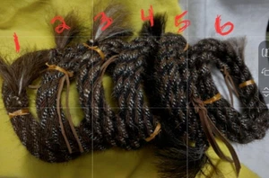 Cuerda de pelo de caballo melena 16 pies 1/4" de diámetro - Elige entre 6 patrones de color - Imagen 1 de 1