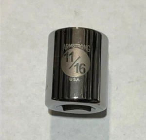 Armstrong 12-422 11/16” 8pt 1/2” Dr Socket USA - Picture 1 of 2