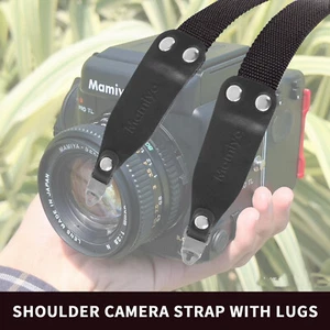 Black Nylon Neck Shoulder Strap with Lug for Mamiya RB67 RZ67 M67 M645 C330 C220 - Picture 1 of 8