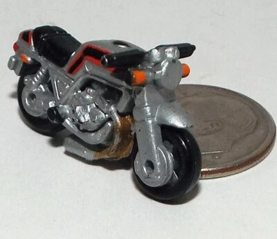 Very Small Micro Machine Honda CR-750  Motorcycle in Gray  (Very Good) - Image 1 of 4