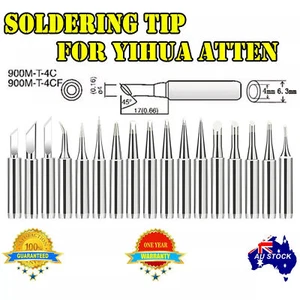SOLDER SOLDERING IRON STATION Tips 900M-T Lead Free YIHUA ATTEN HAKKO 936 937 AU - Picture 1 of 15
