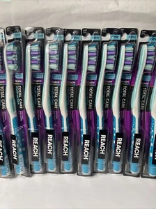 Reach Total Care Multi Action Toothbrush Soft Full Set of 10 DISCONTINUED Blue - Picture 1 of 20