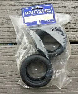 PAIR OF KYOSHO SLICK RUBBER TIRES FOR OPTIMA MIDS BRAND NEW IN BAG ITEM # W-5055 - Picture 1 of 7